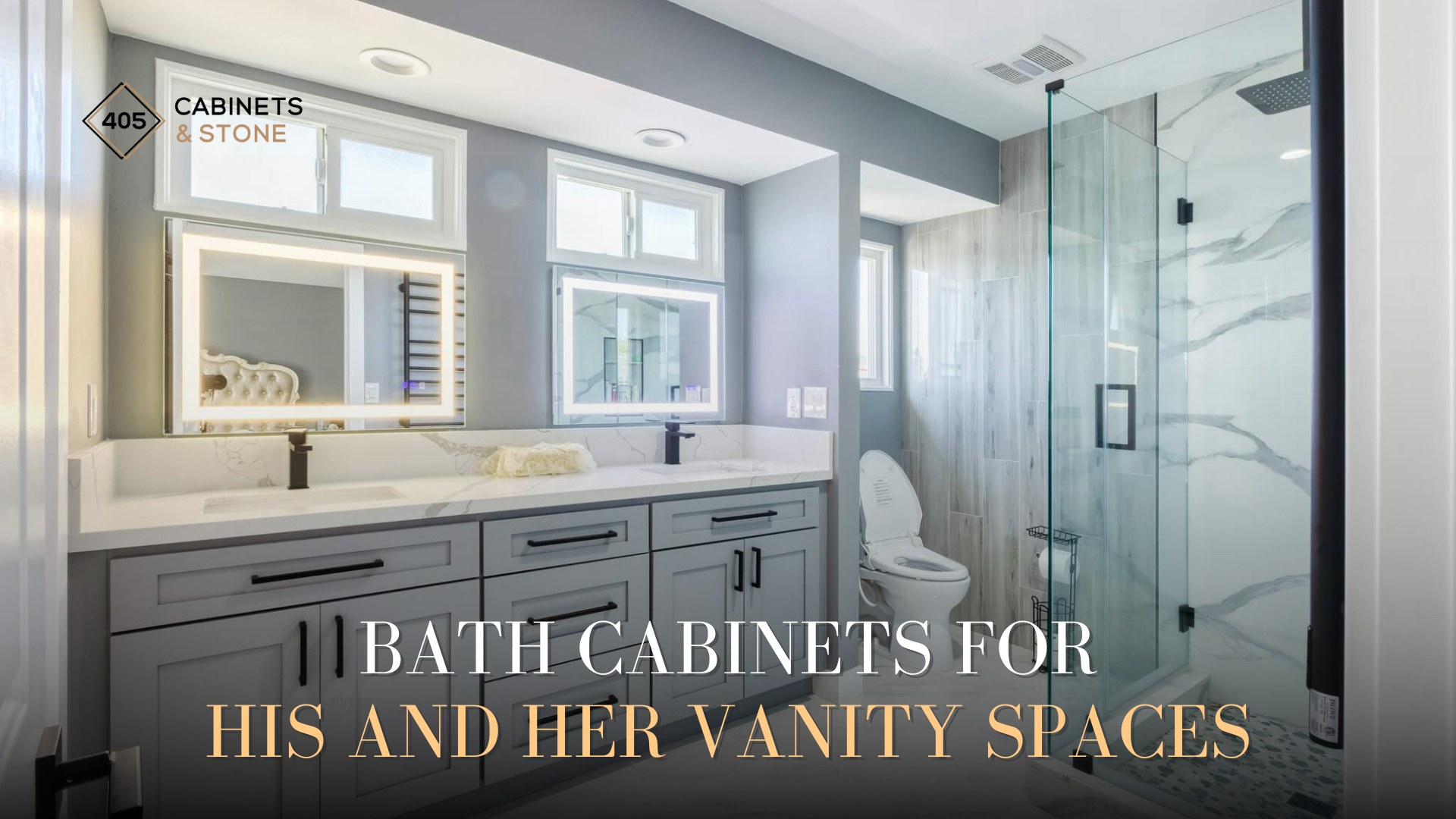 Bath Cabinets for His And Her Vanity Spaces