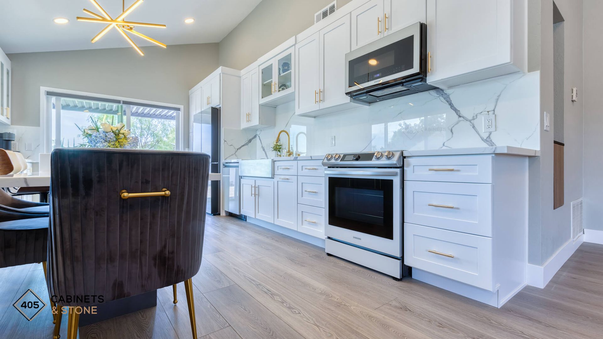 Kitchen Cabinets with Trash Can Storage: