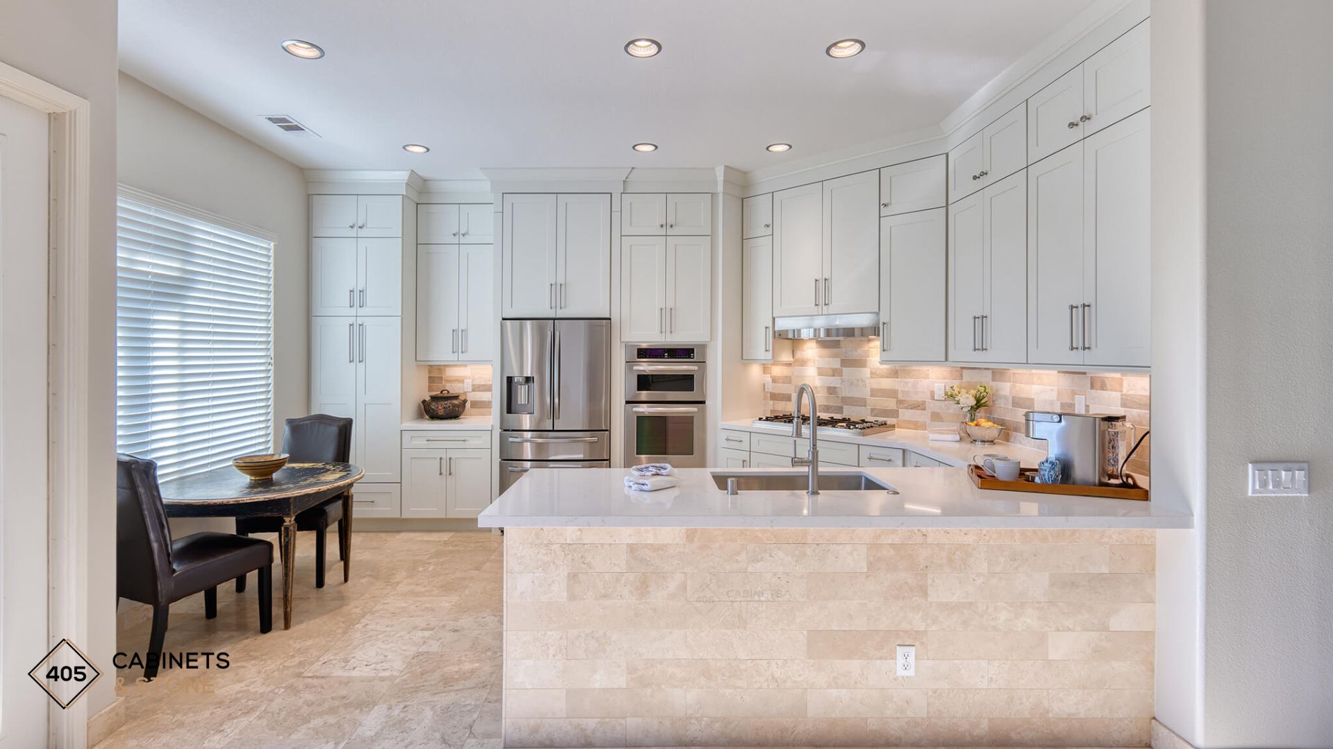 Kitchen Cabinets with Trash Can Storage