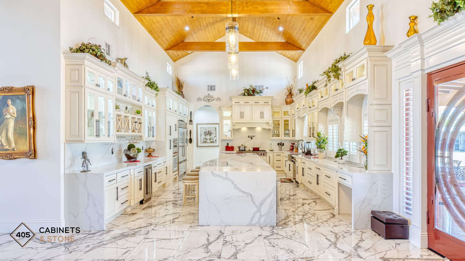 kitchen table with storage cabinets