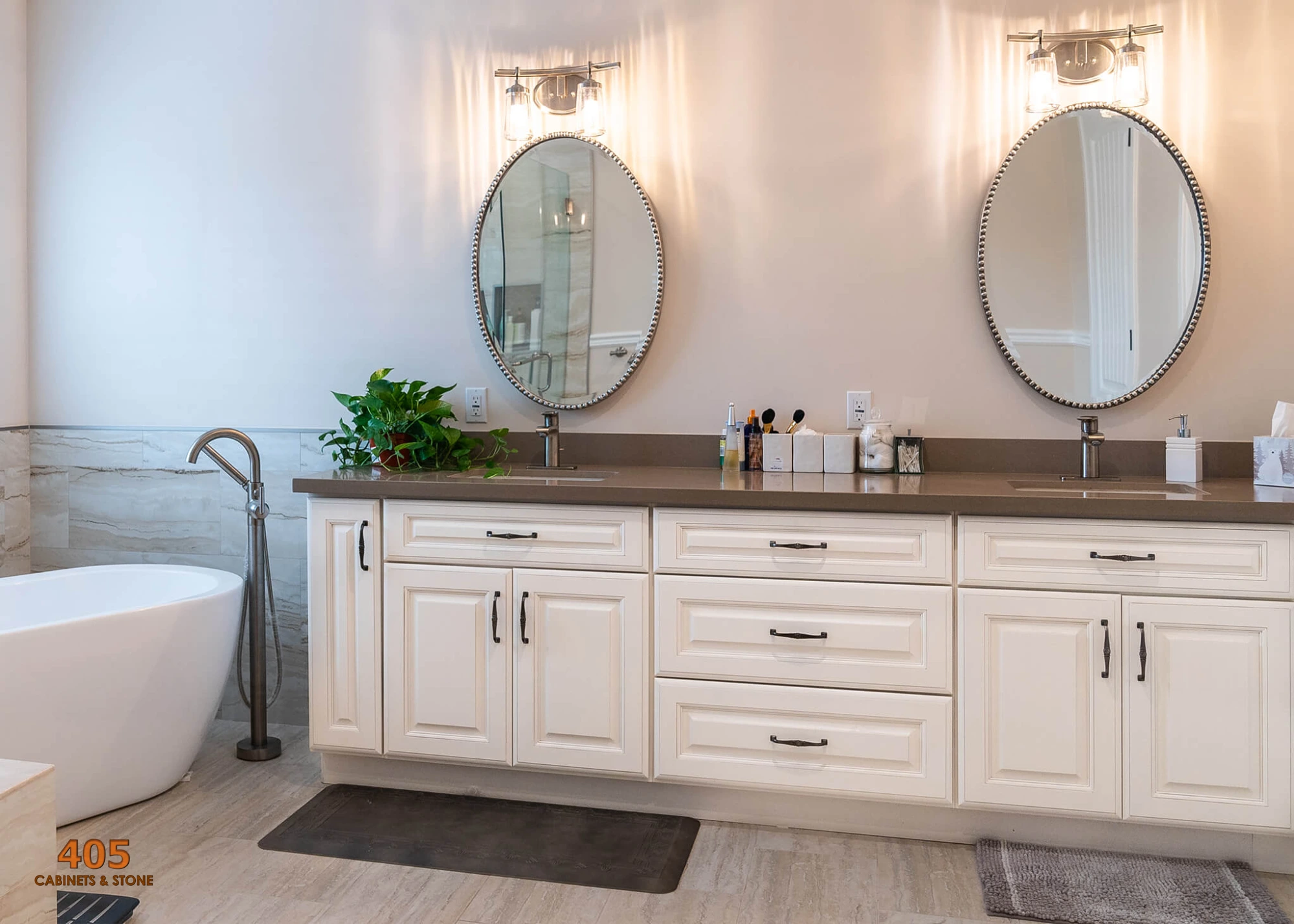 Stylish Ideas with a Cream Colored Bathroom Vanity image6