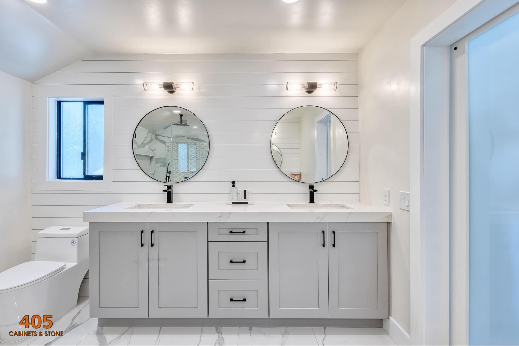 Best Bathroom Colors with Grey Vanity Cabinets