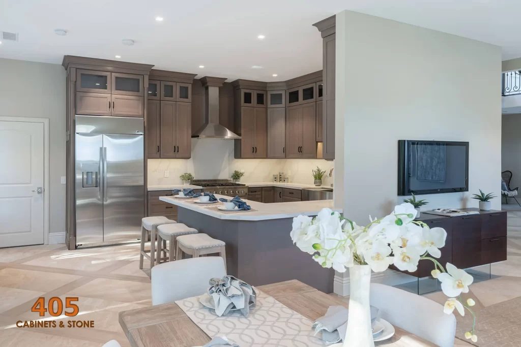 Kitchen Peninsula Design Ideas - Serving Area