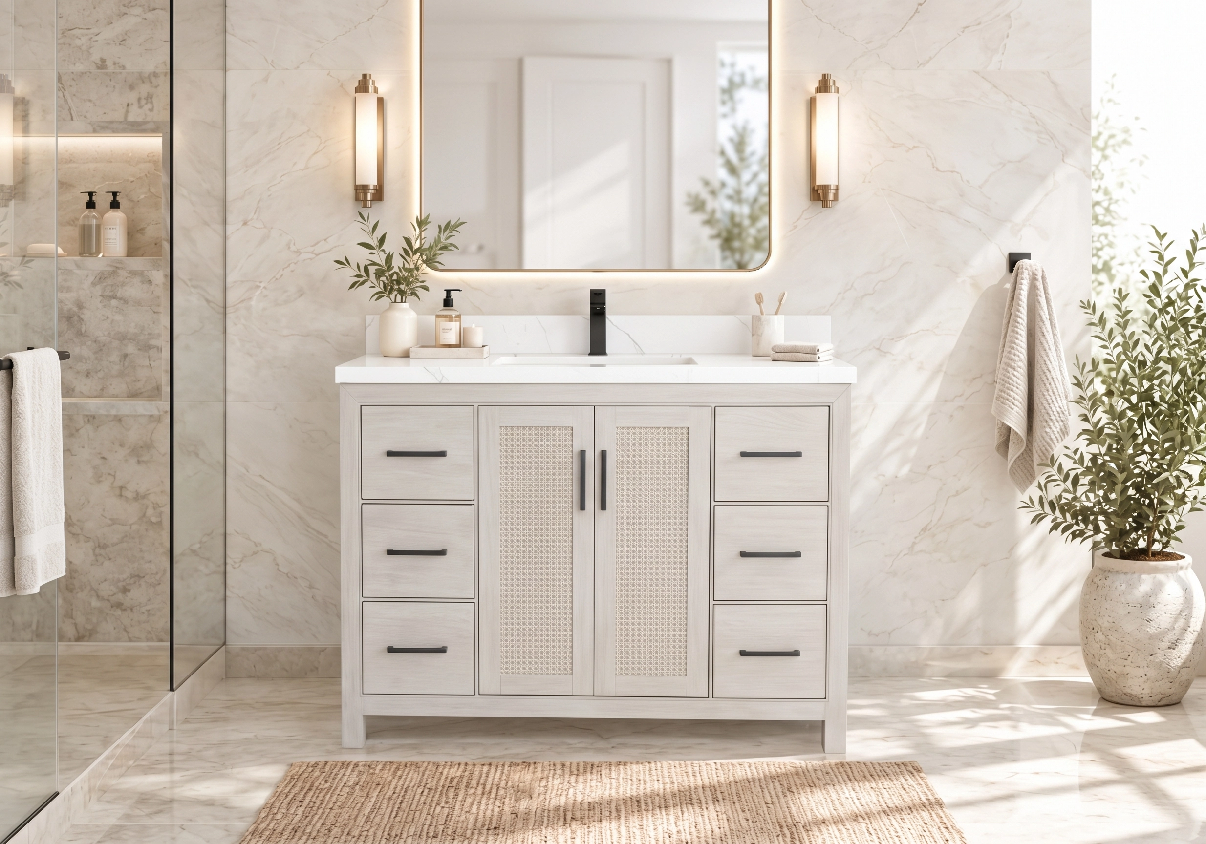 48 inch vanity maui chalk oak color