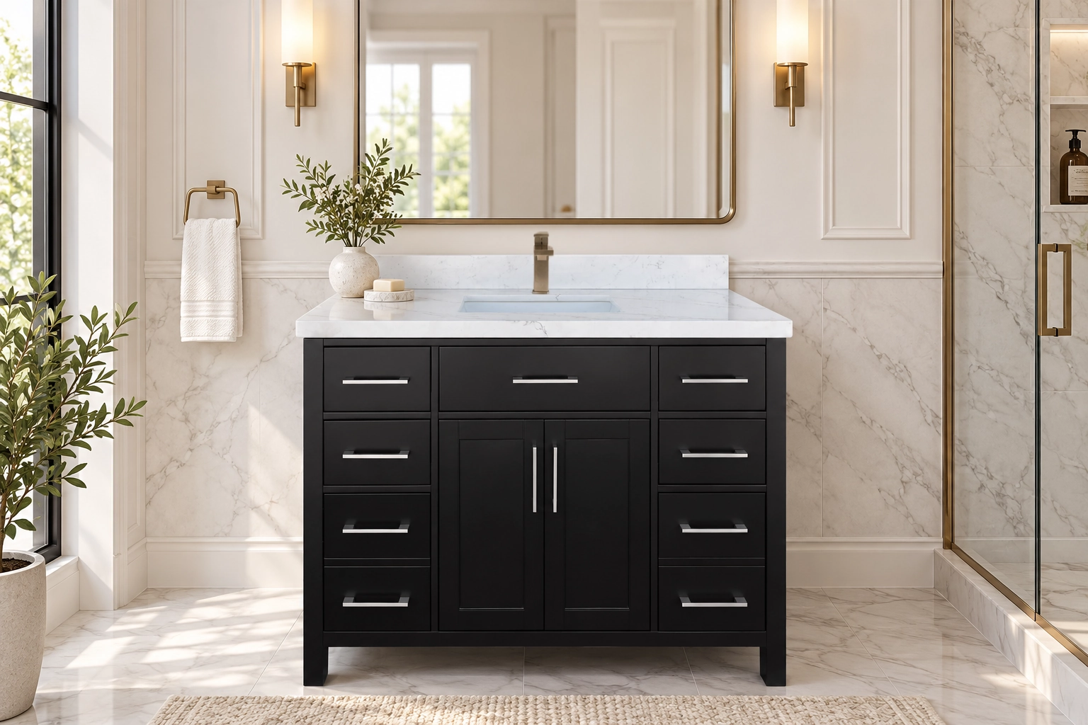 aspen 48 inch matte espresso