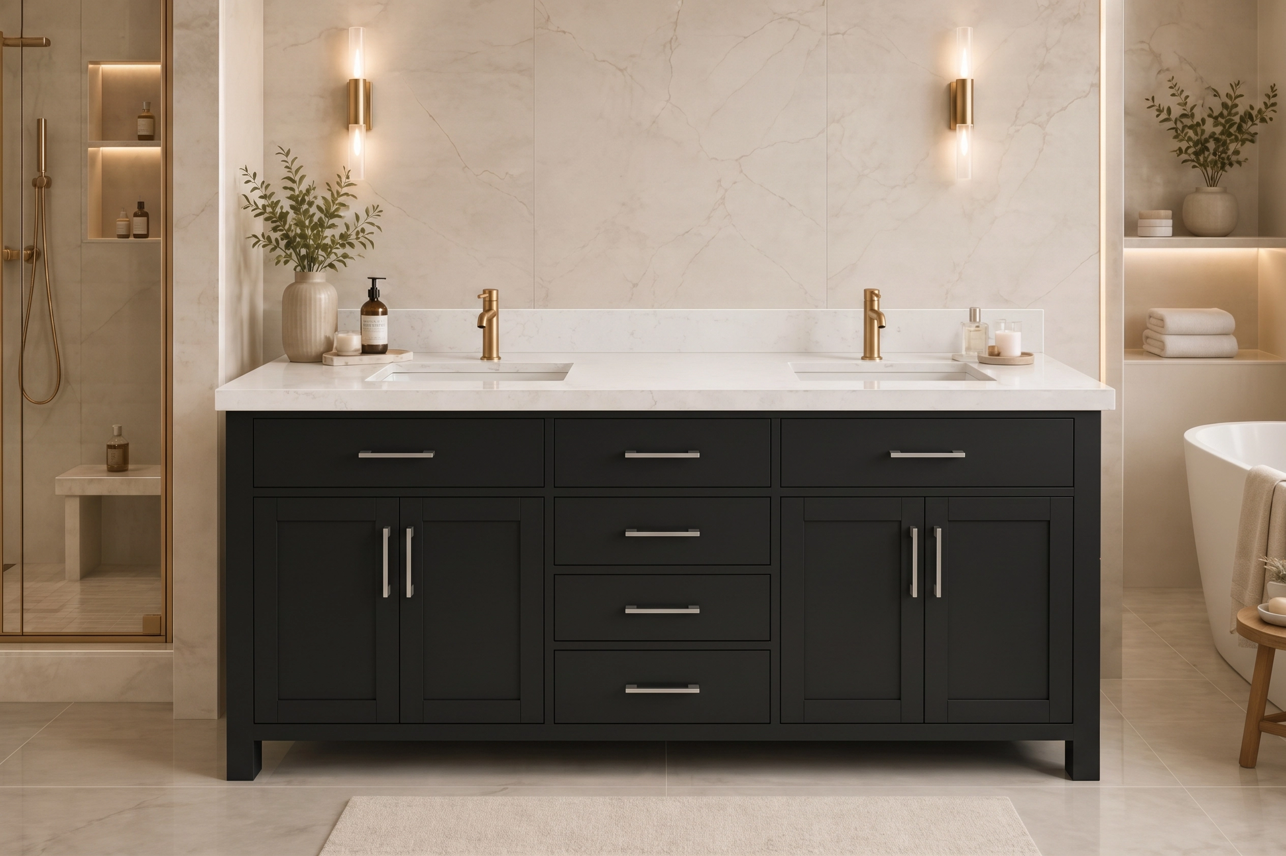 aspen 72 inch double sink vanity matte espresso