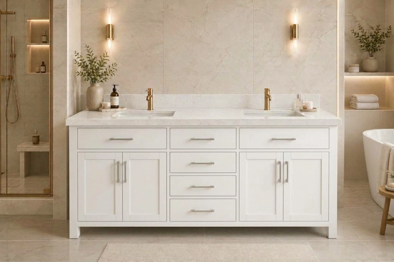 aspen 72 inch white double sink vanity