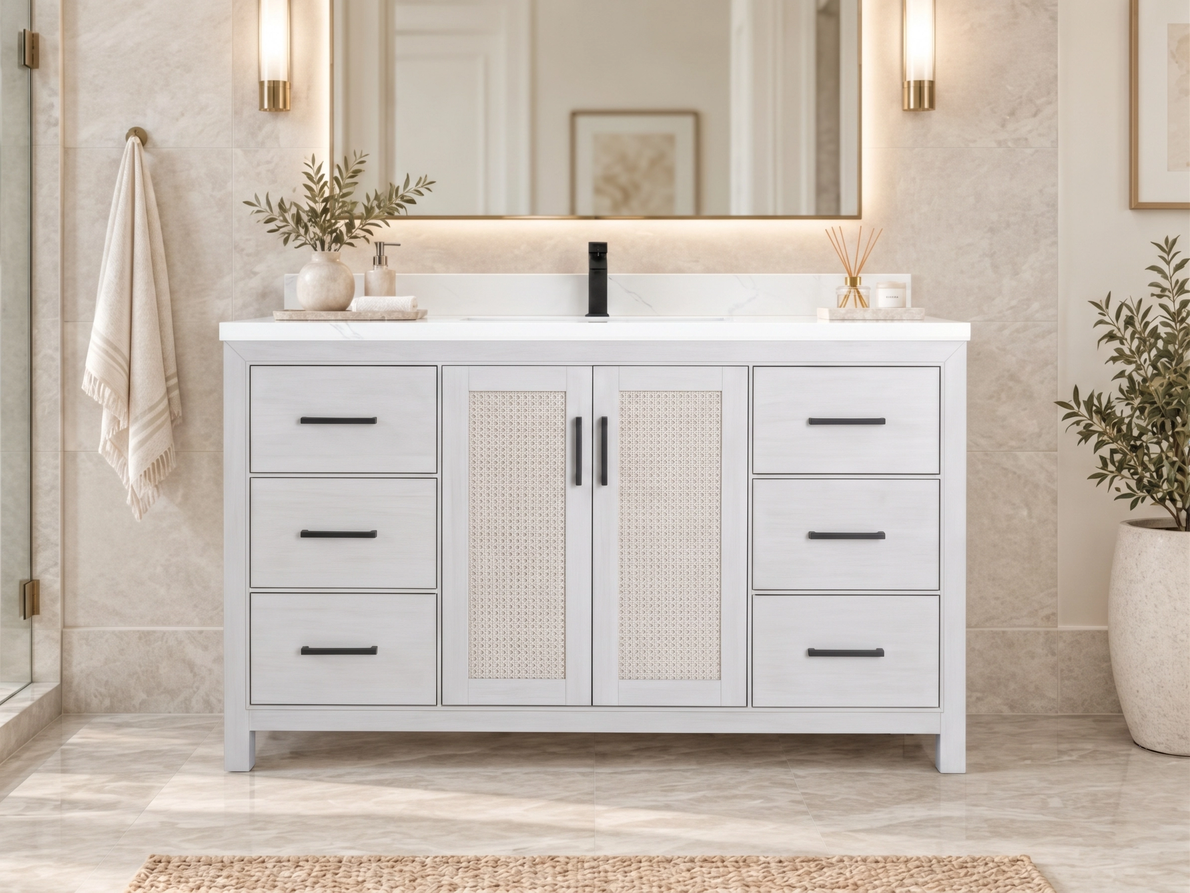 maui 60 inch vanity chalk oak