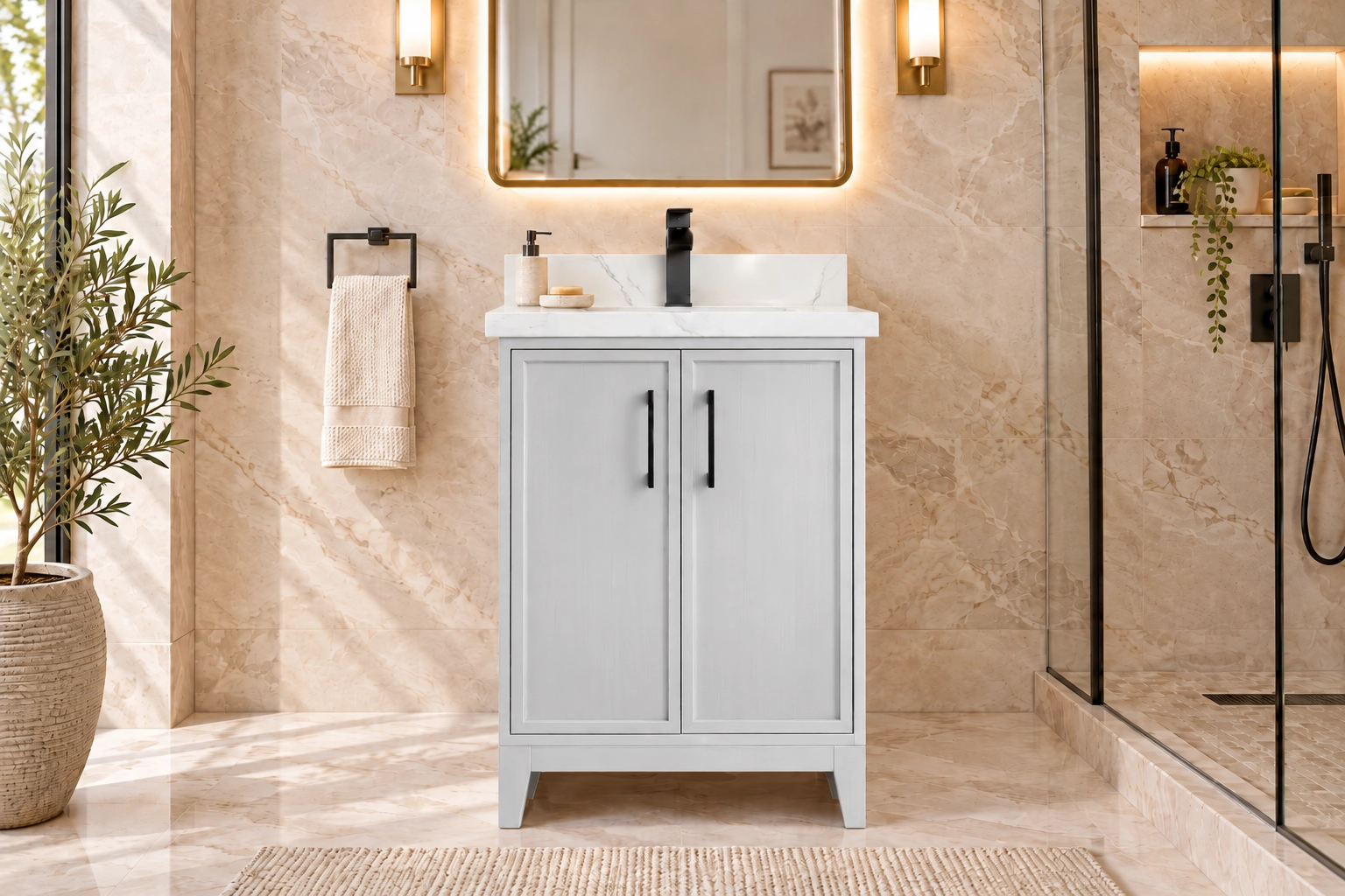 milton 24 inch chalk oak